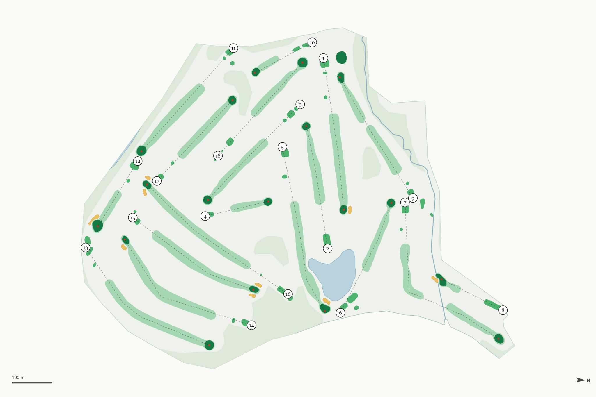 Map of Big Met Golf Course