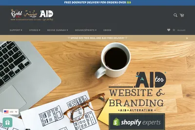 Screenshot of the e-AIDter homepage