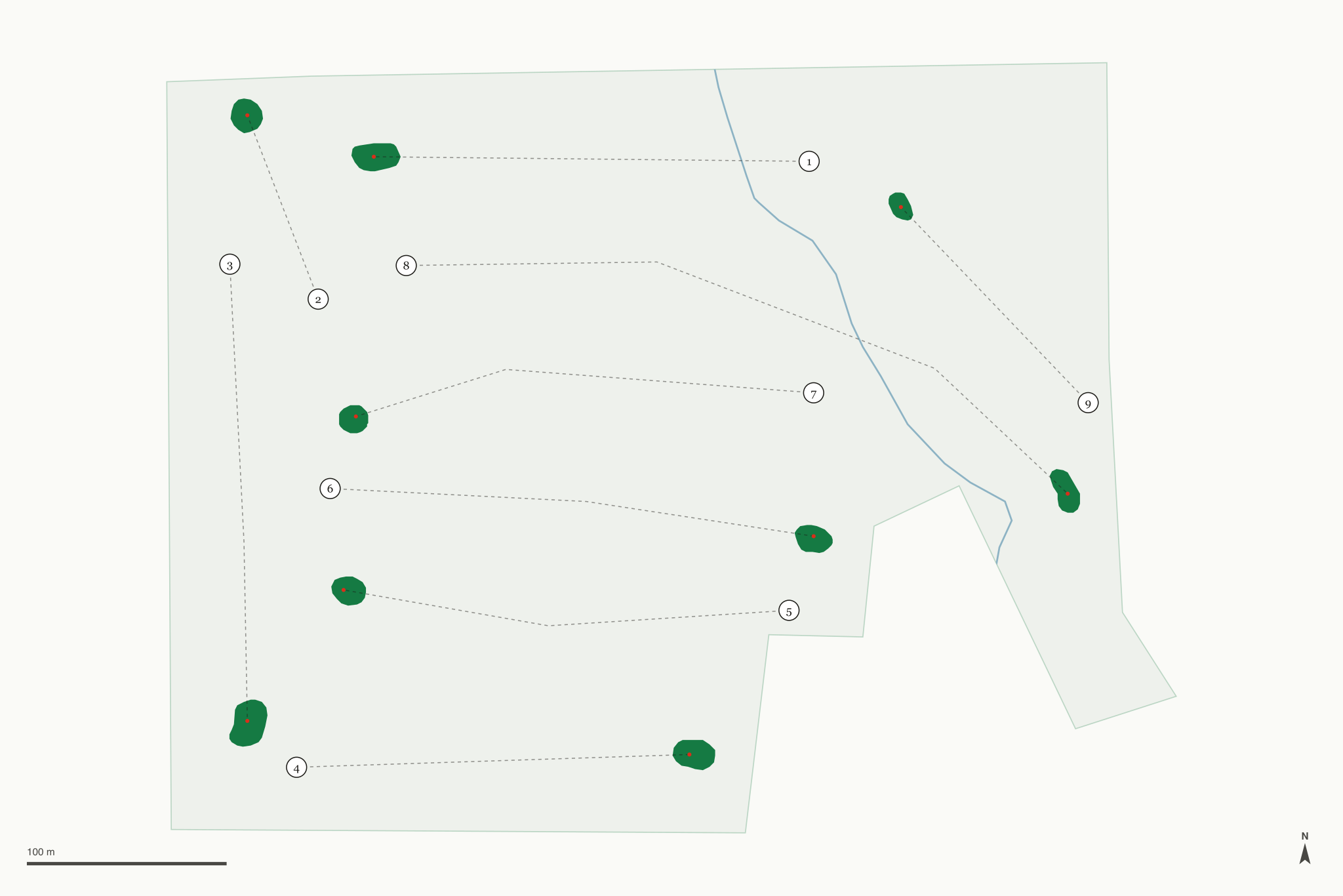 Map of Pasfield Golf Course