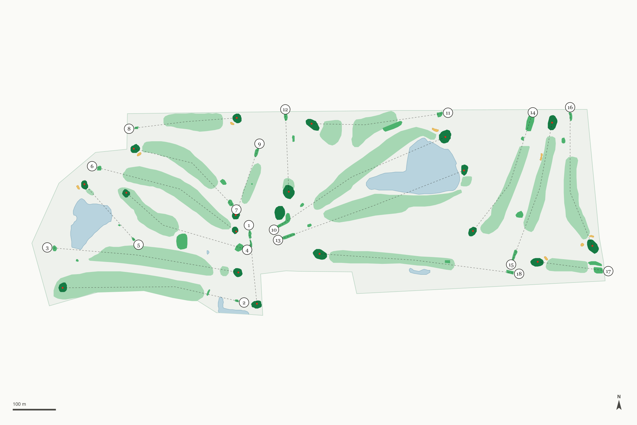 Map of Lake Cora Hills Golf Club