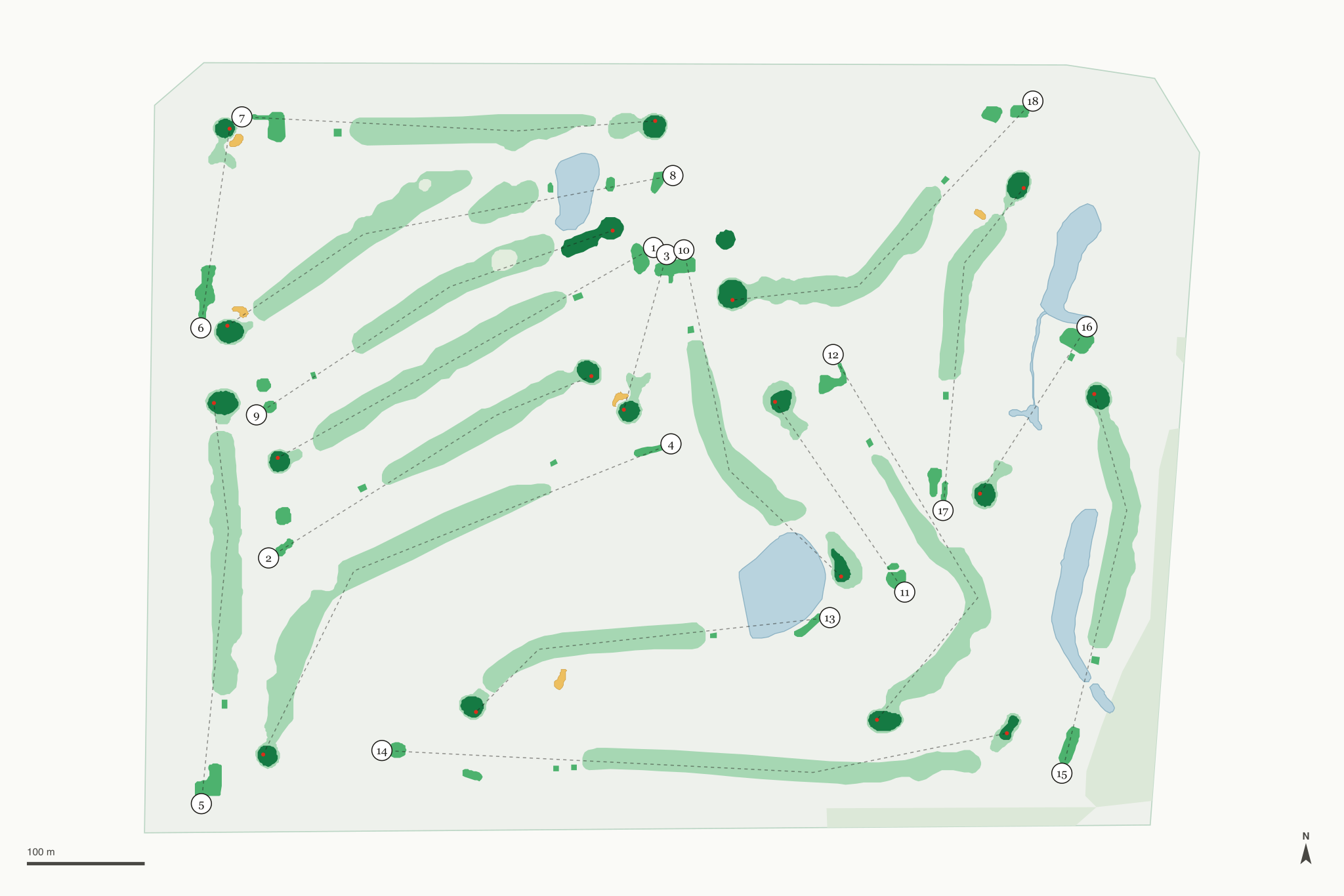 Map of Flying B Golf Course