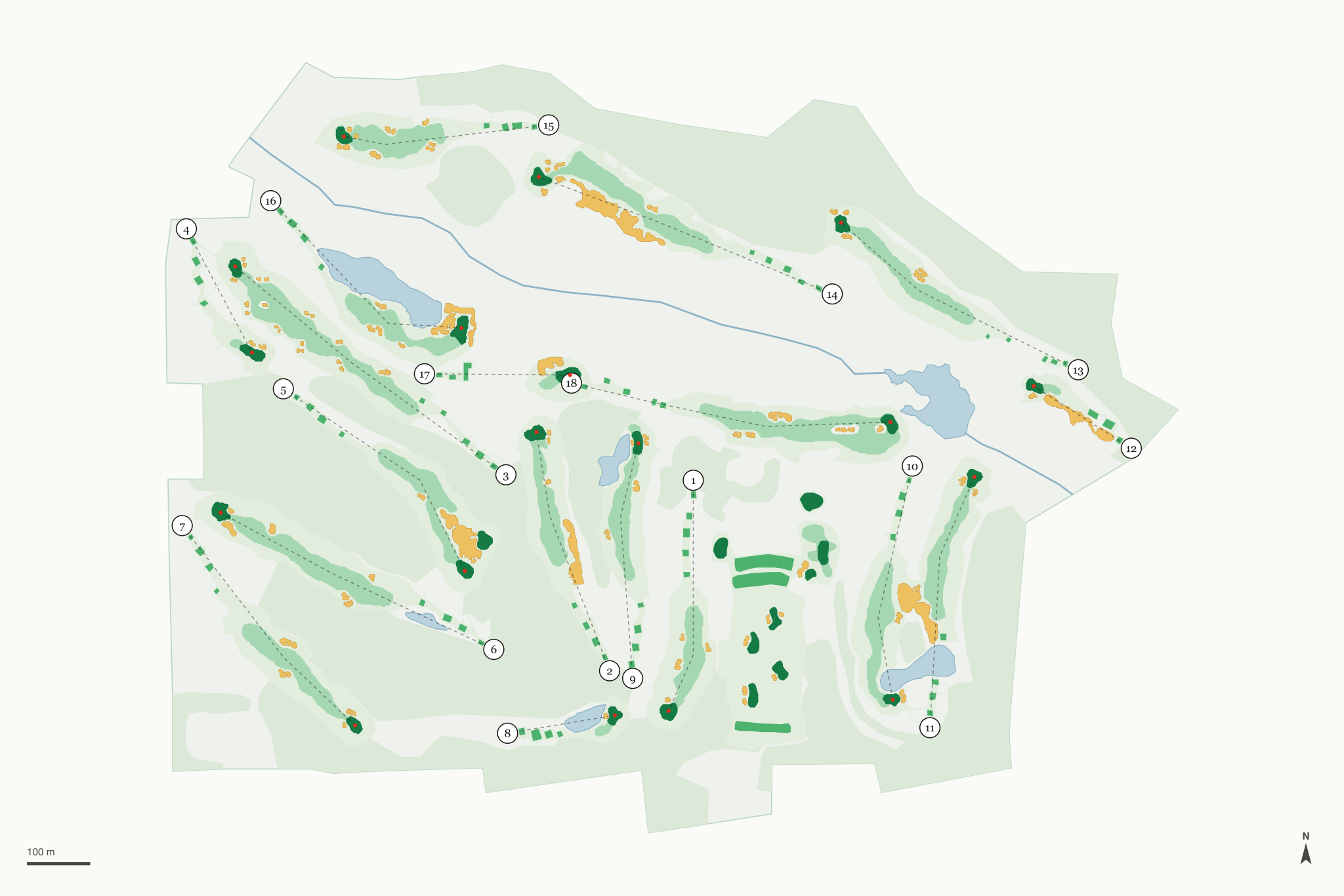 Map of Sand Ridge Golf Club