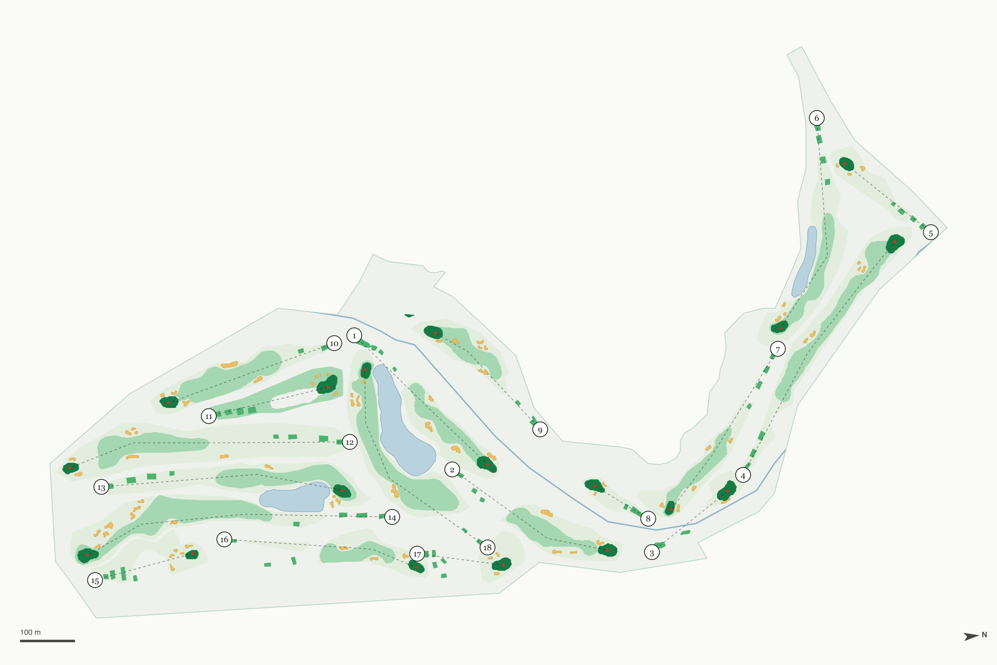 Map of Dos Lagos Golf Course
