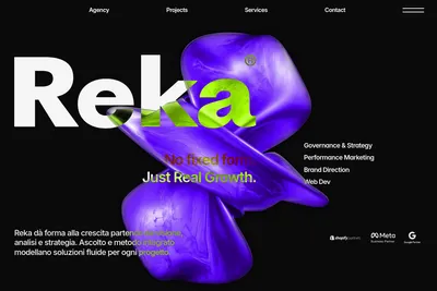 Screenshot of the Reka Consulting homepage