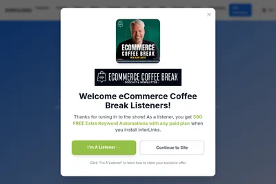 Screenshot of the InterLinks Development homepage