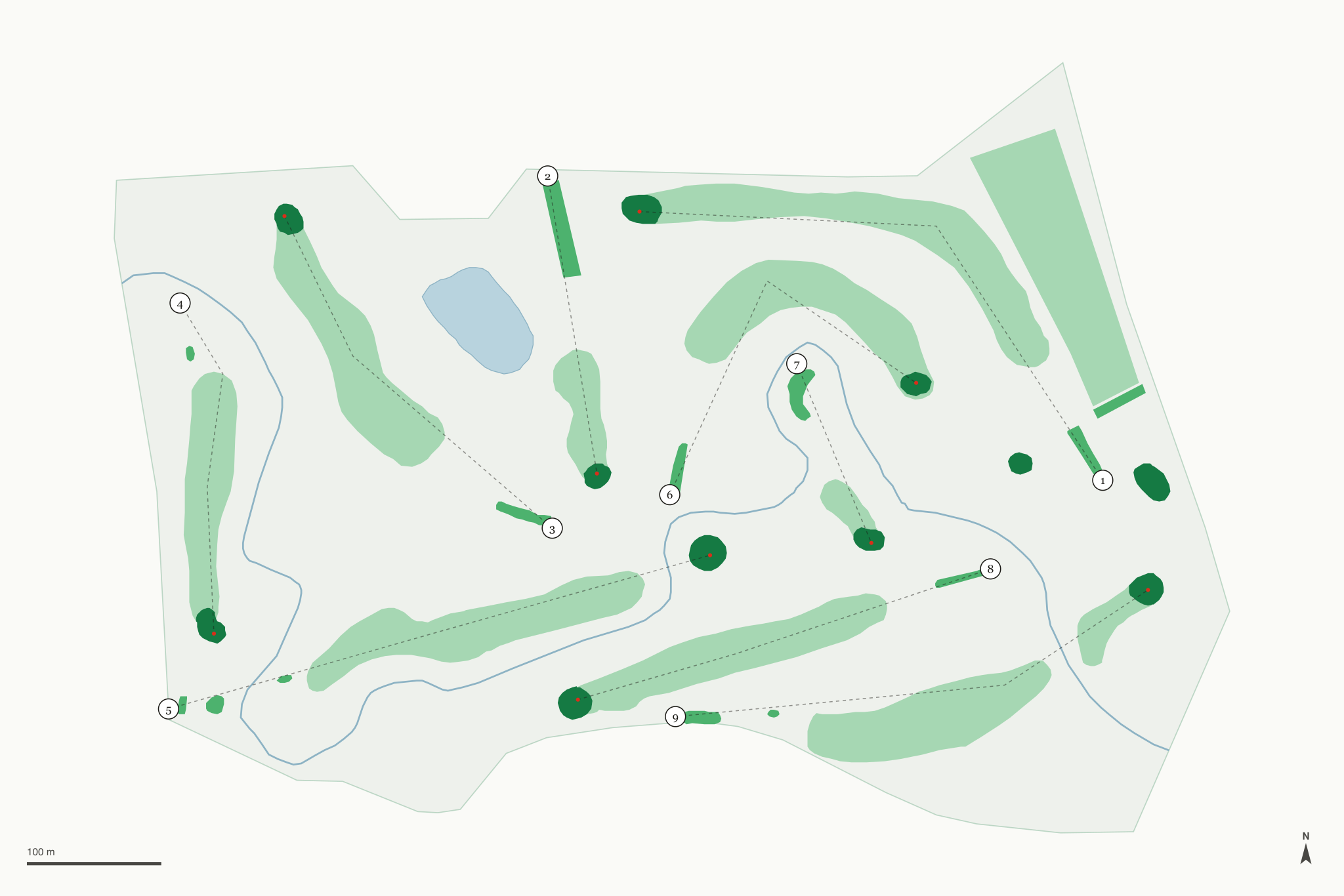 Map of Sandhill River Golf Course