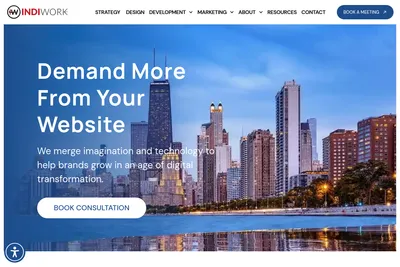 Screenshot of the IndiWork Software Solutions Pvt. Ltd. homepage