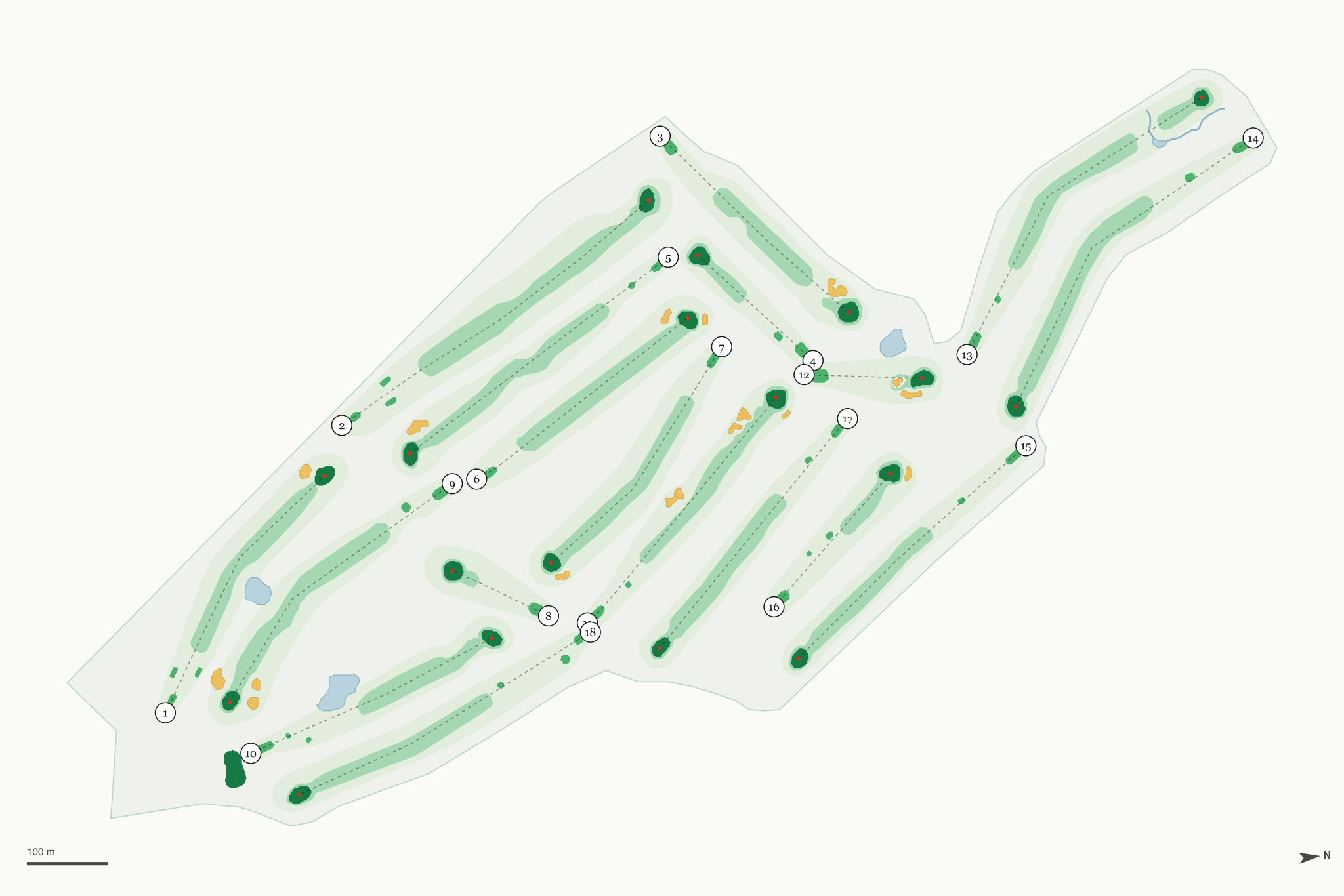 Map of Hudson Mills Metropark Golf Course