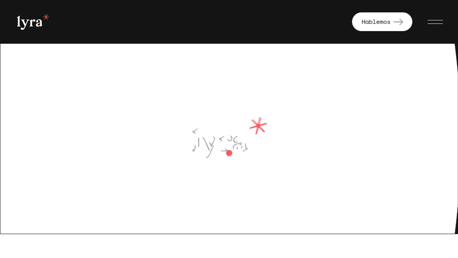 Screenshot of the lyra homepage