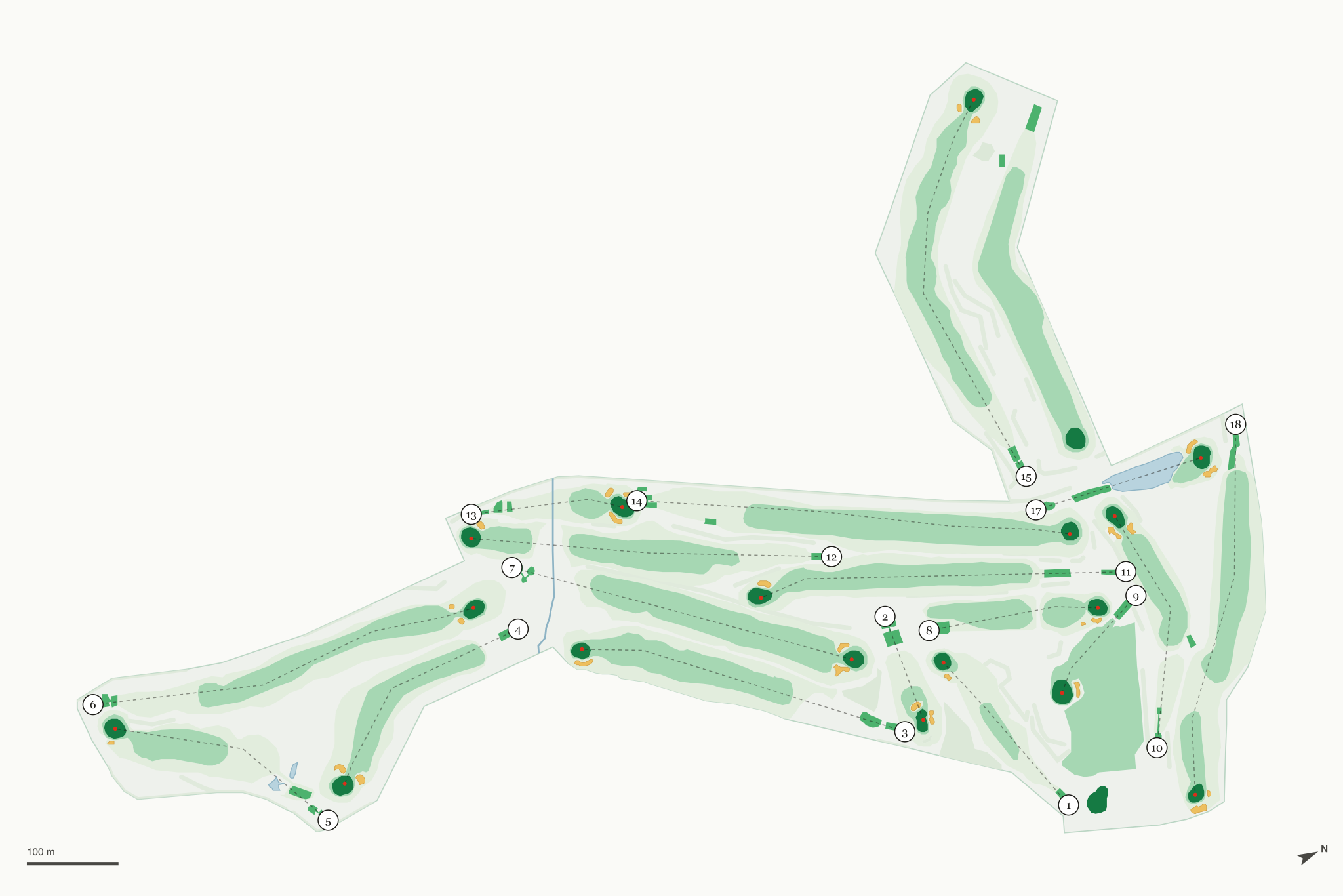 Map of Olympia Country & Golf Club