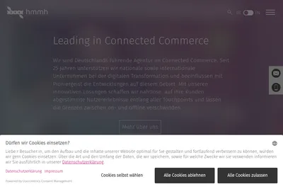 Screenshot of the hmmh multimediahaus AG homepage