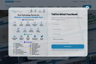 Screenshot of the H3 Technologies homepage