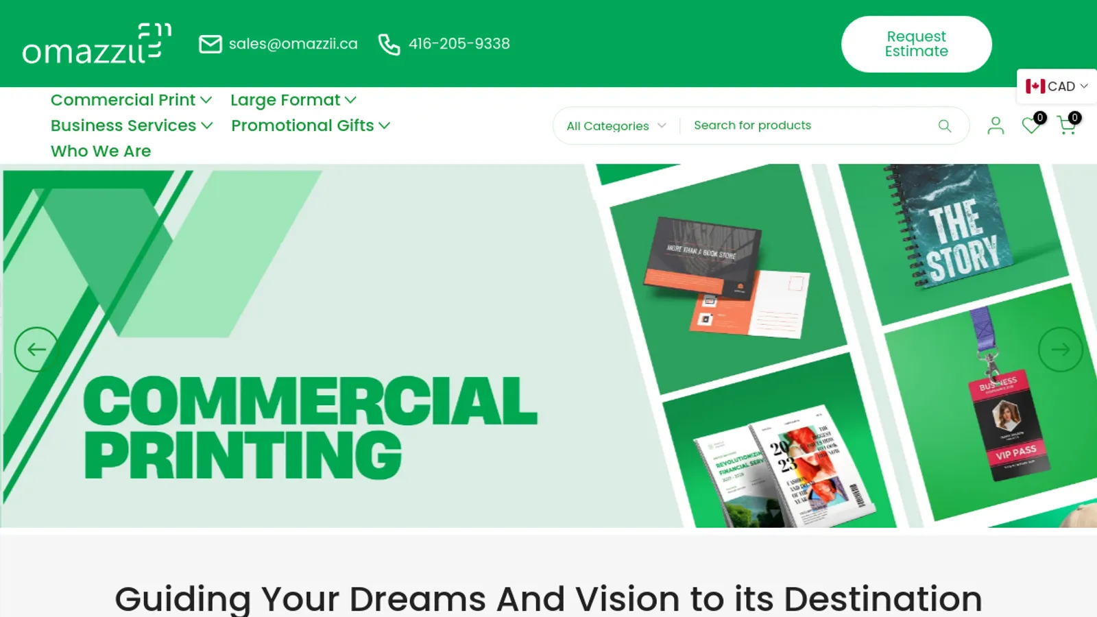 Screenshot of the sevensky homepage