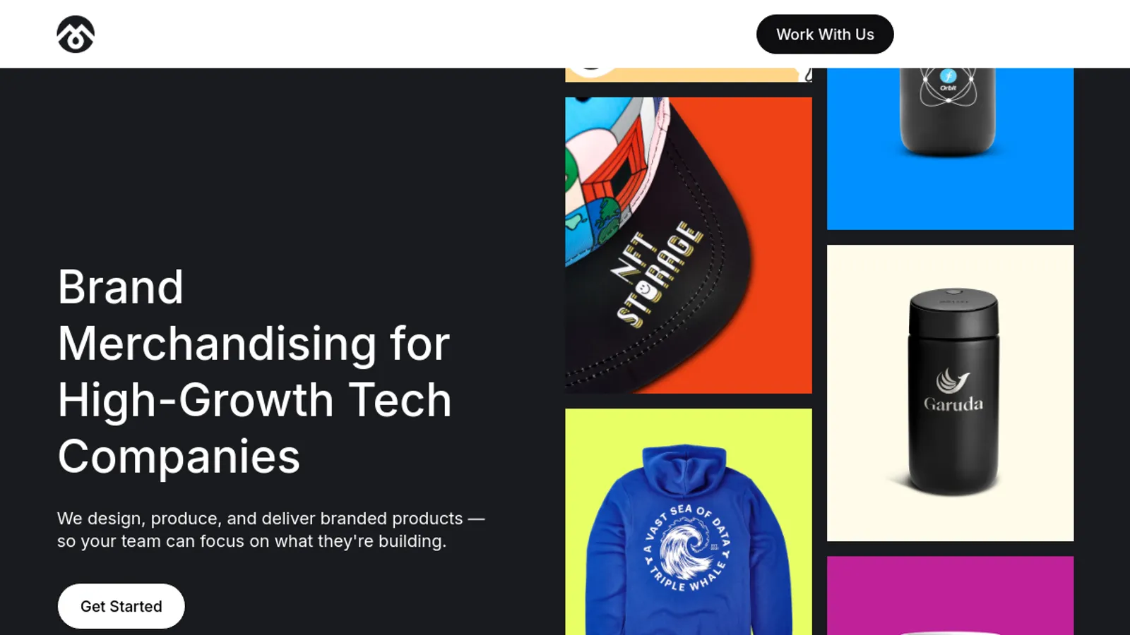 Screenshot of the Micromerch homepage