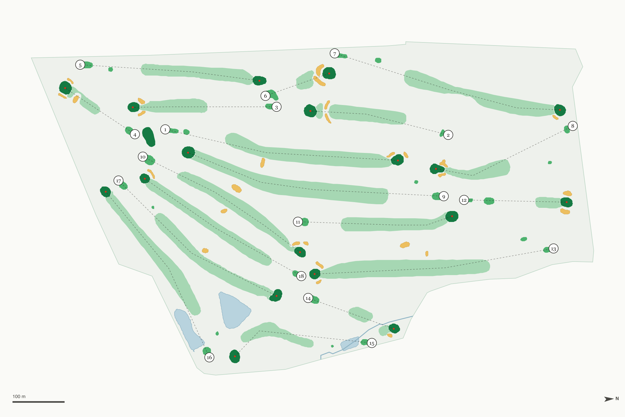 Map of Cary Country Club