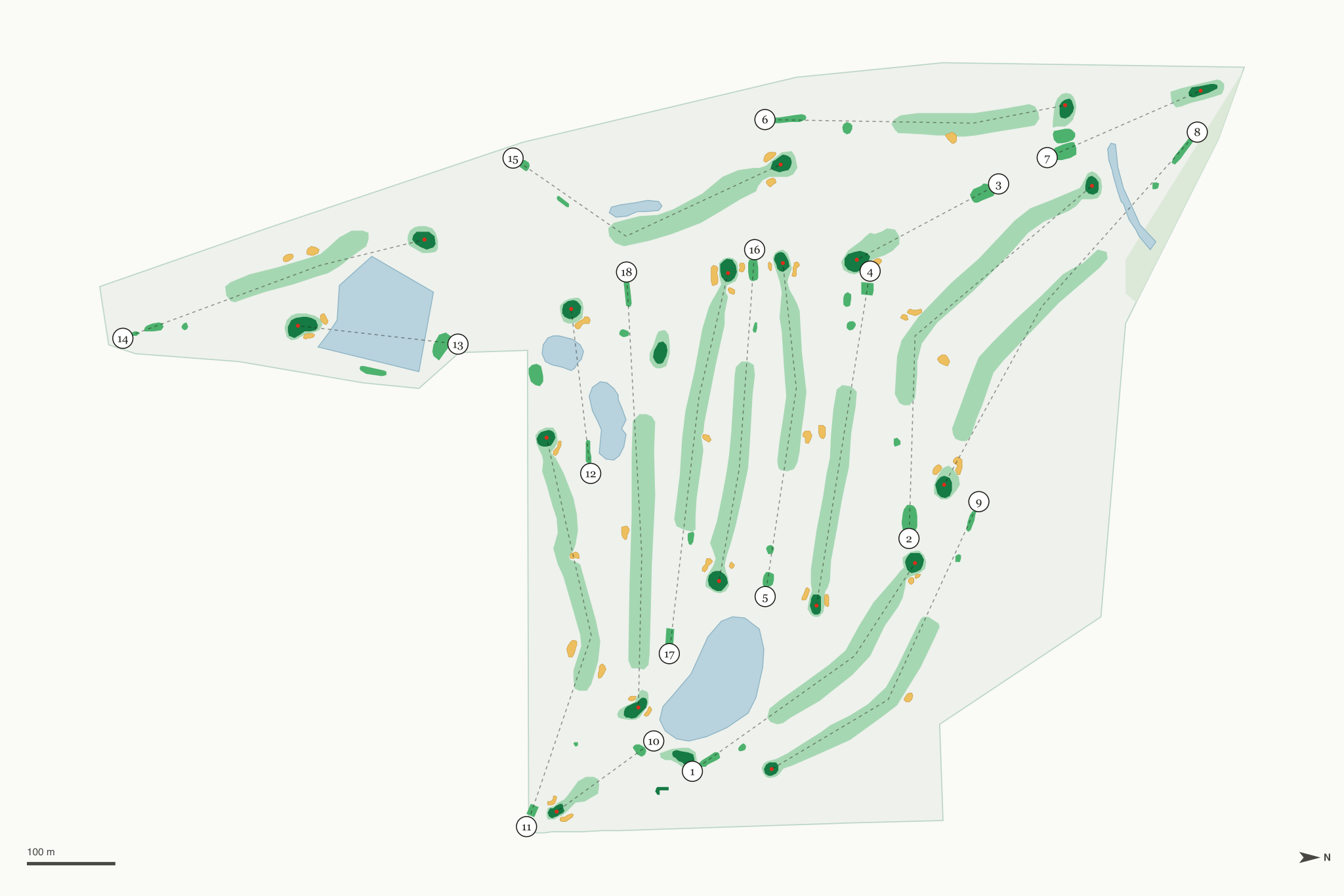 Map of Fenton Farms Golf Club