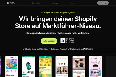 Screenshot of the Uplifts GmbH homepage