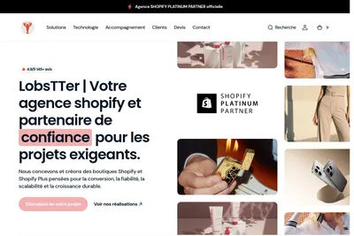 Screenshot of the agence LobsTTer homepage