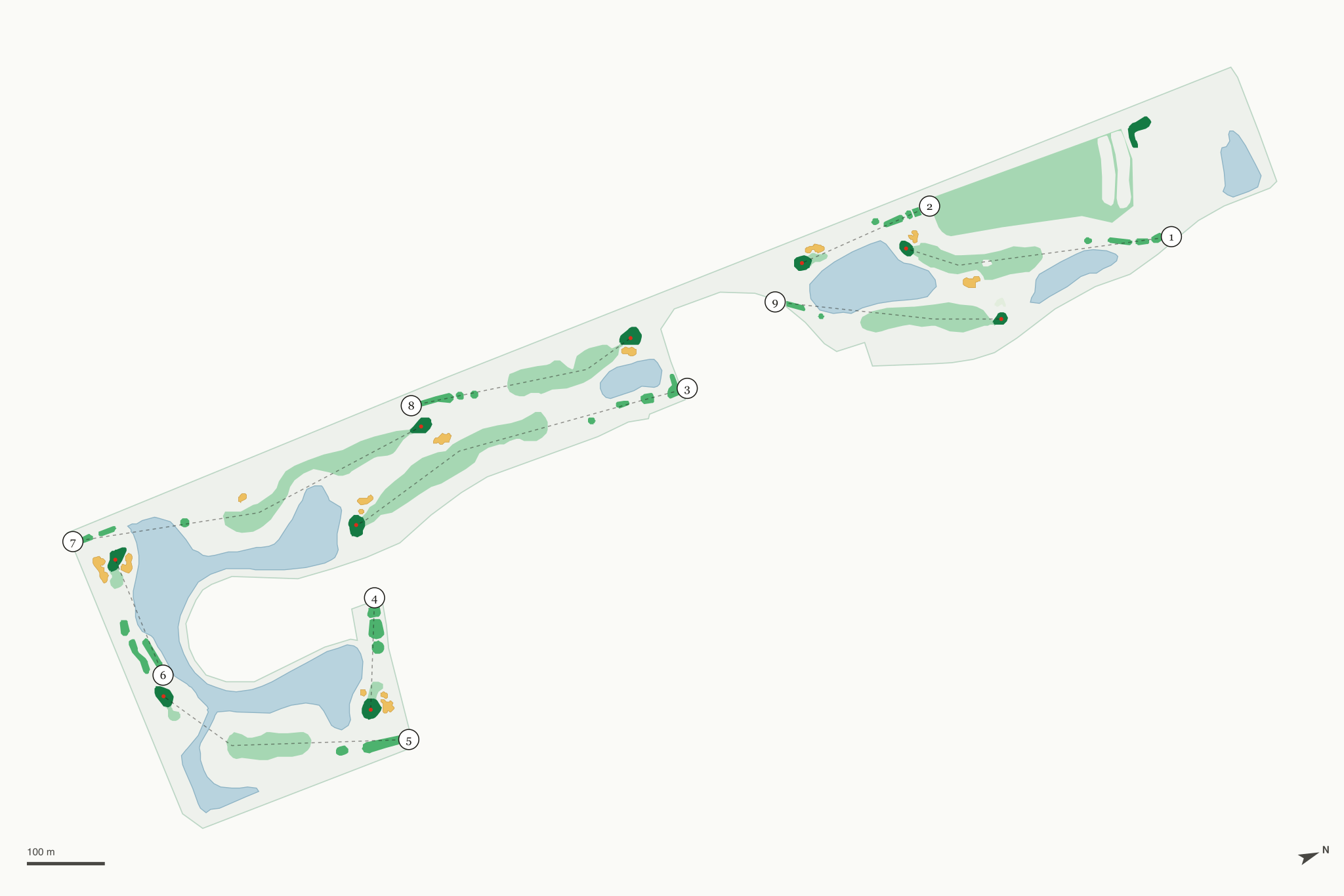 Map of Saddlebrook Golf Club