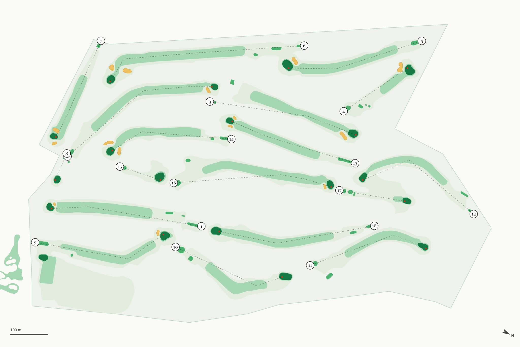 Map of Peninsula State Park Golf Course