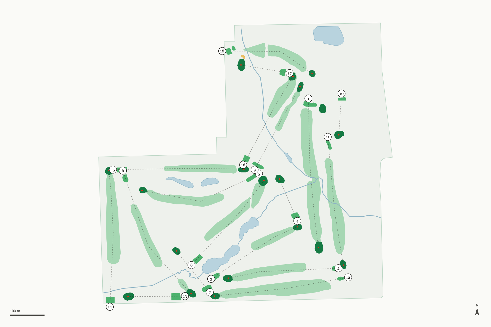 Map of Hickory Hills Country Club