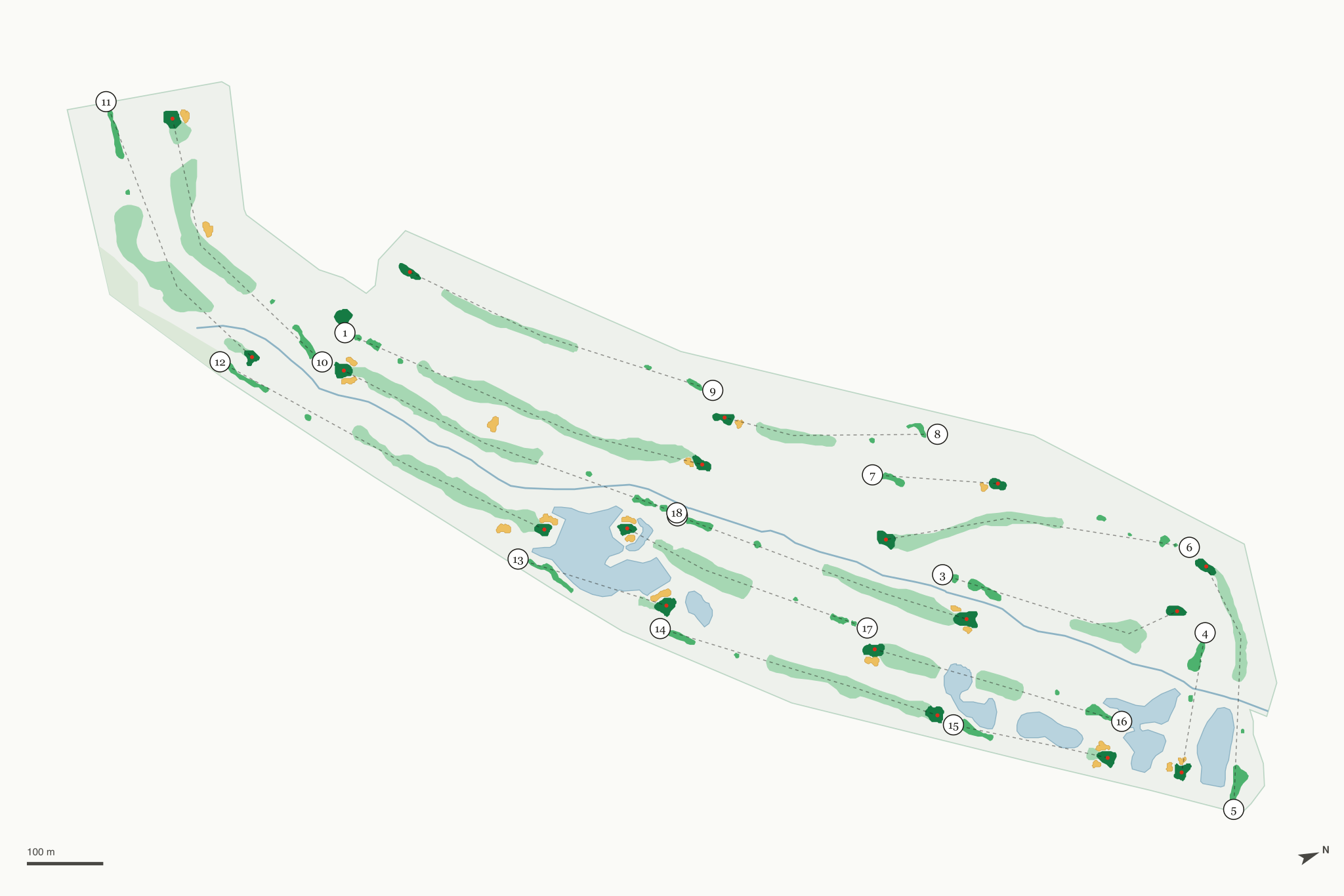 Map of Cliffside Golf Course
