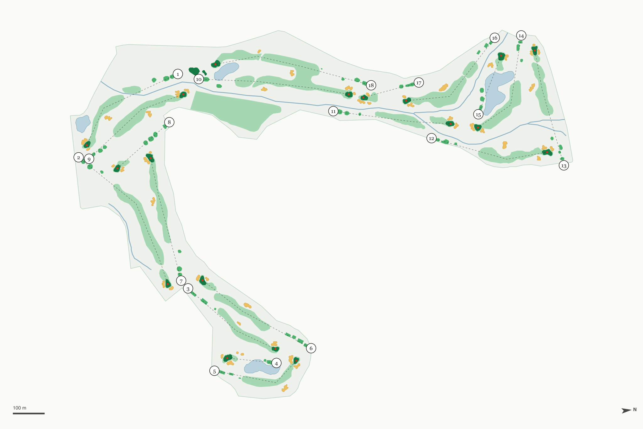 Map of Simi Hills Golf Course