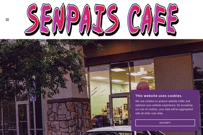 Senpais Cafe website homepage
