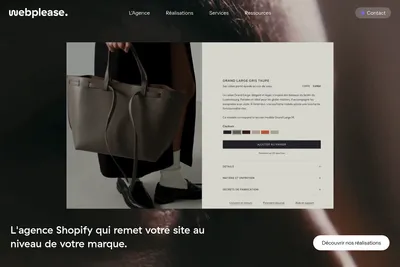 Screenshot of the Webplease homepage