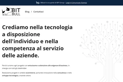 Screenshot of the Bitbull homepage