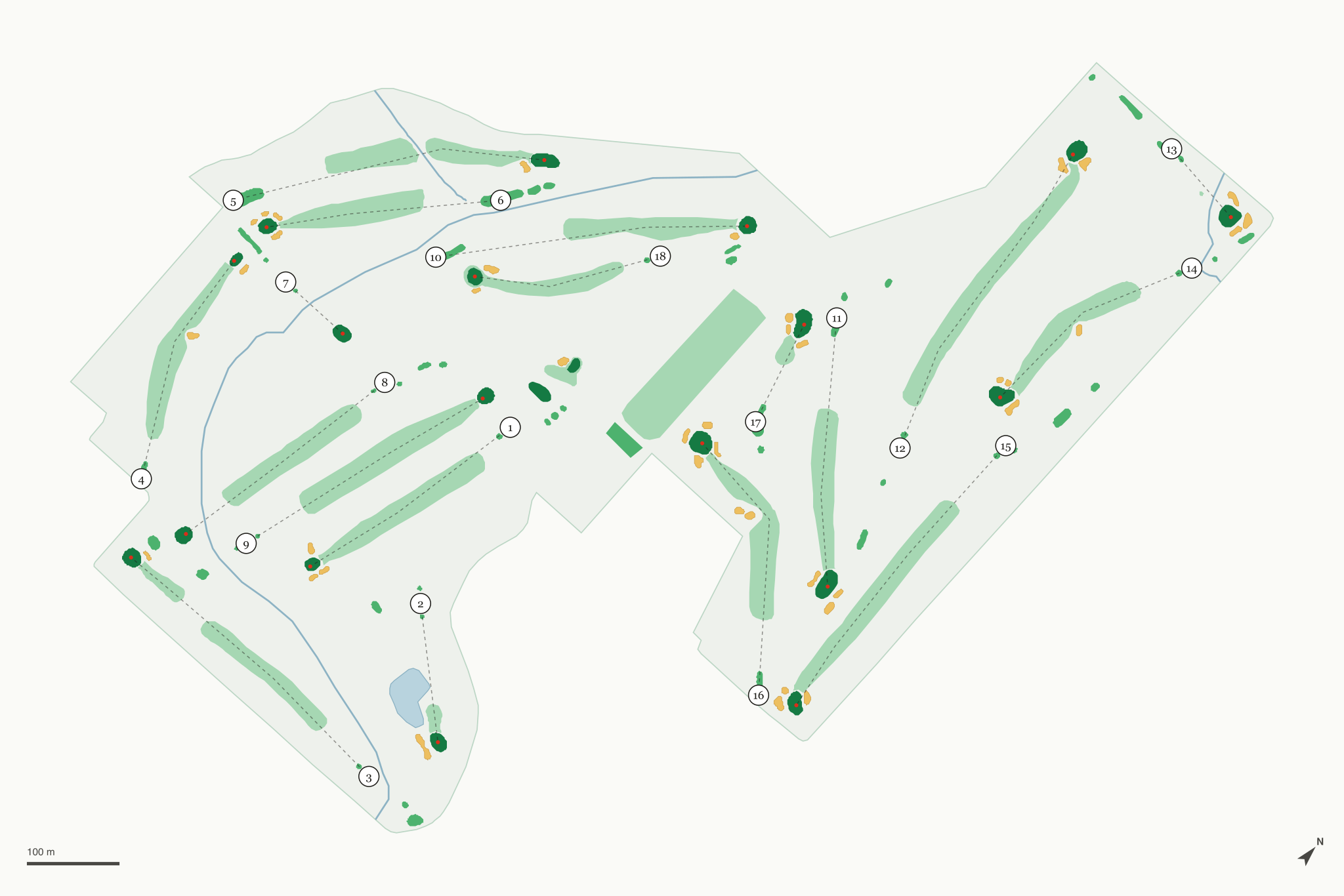 Map of Frankfort Commons Golf Course