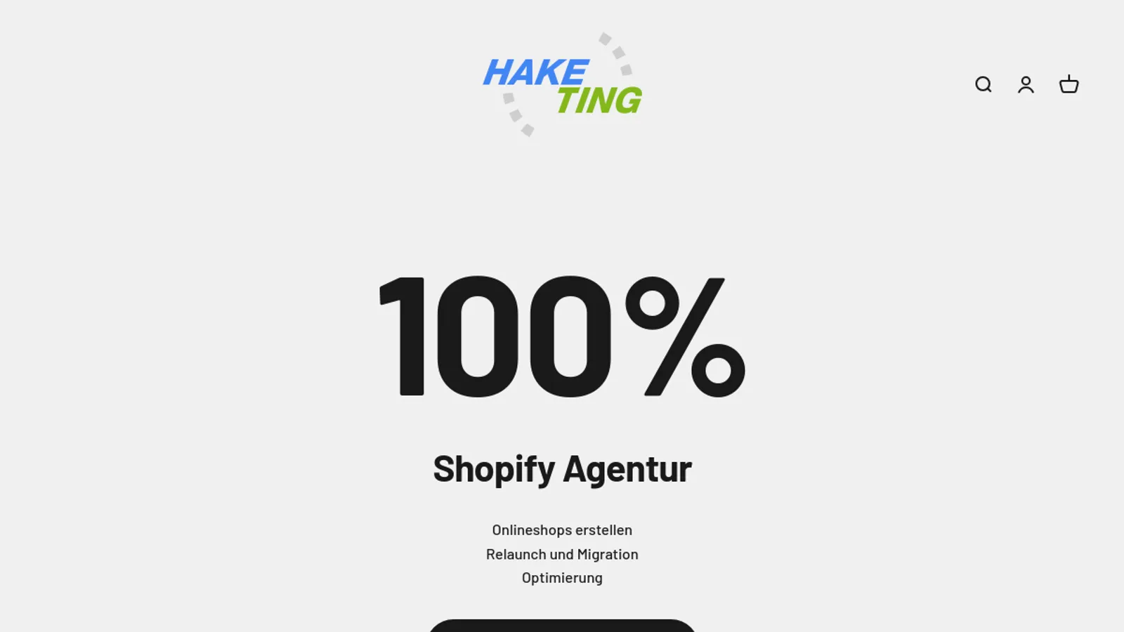 Screenshot of the Haketing e-commerce homepage