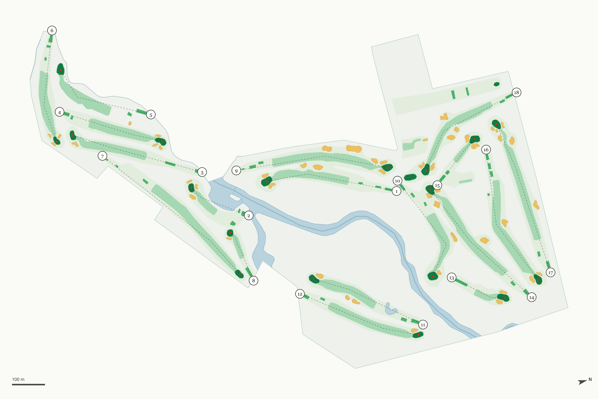 Map of River Run Golf Course