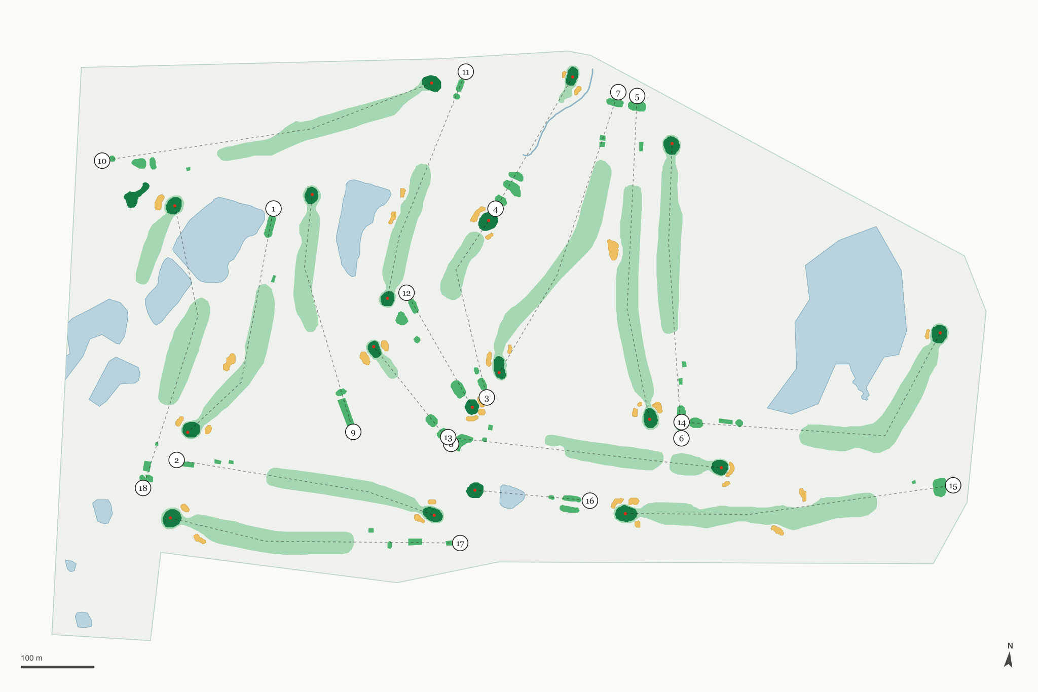 Map of Pine Hills Golf Club