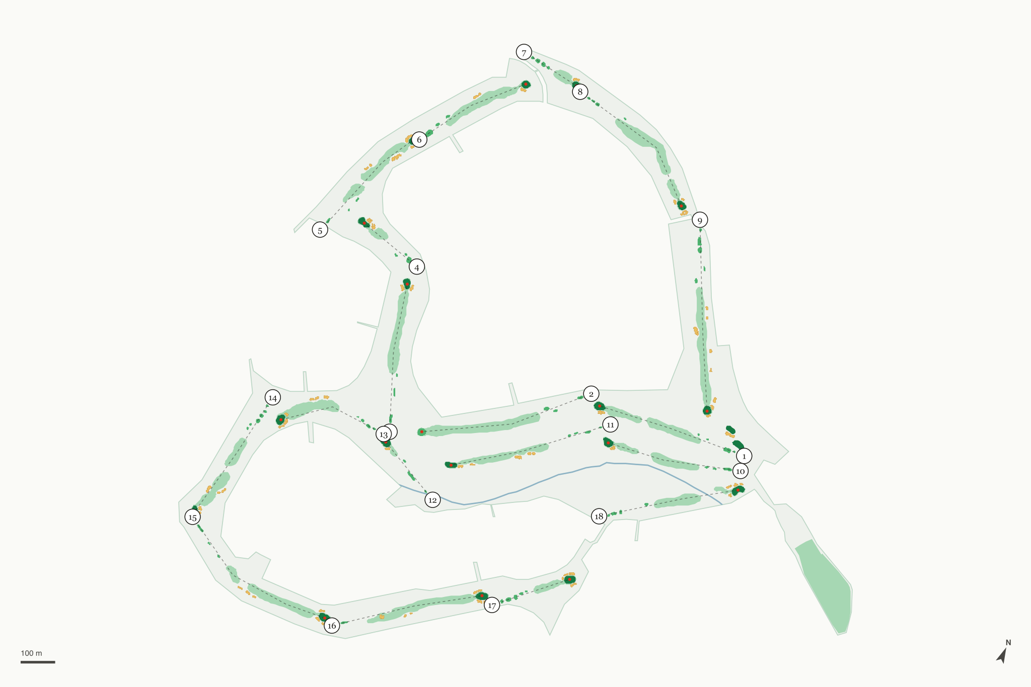Map of Tahoe Donner Golf Course