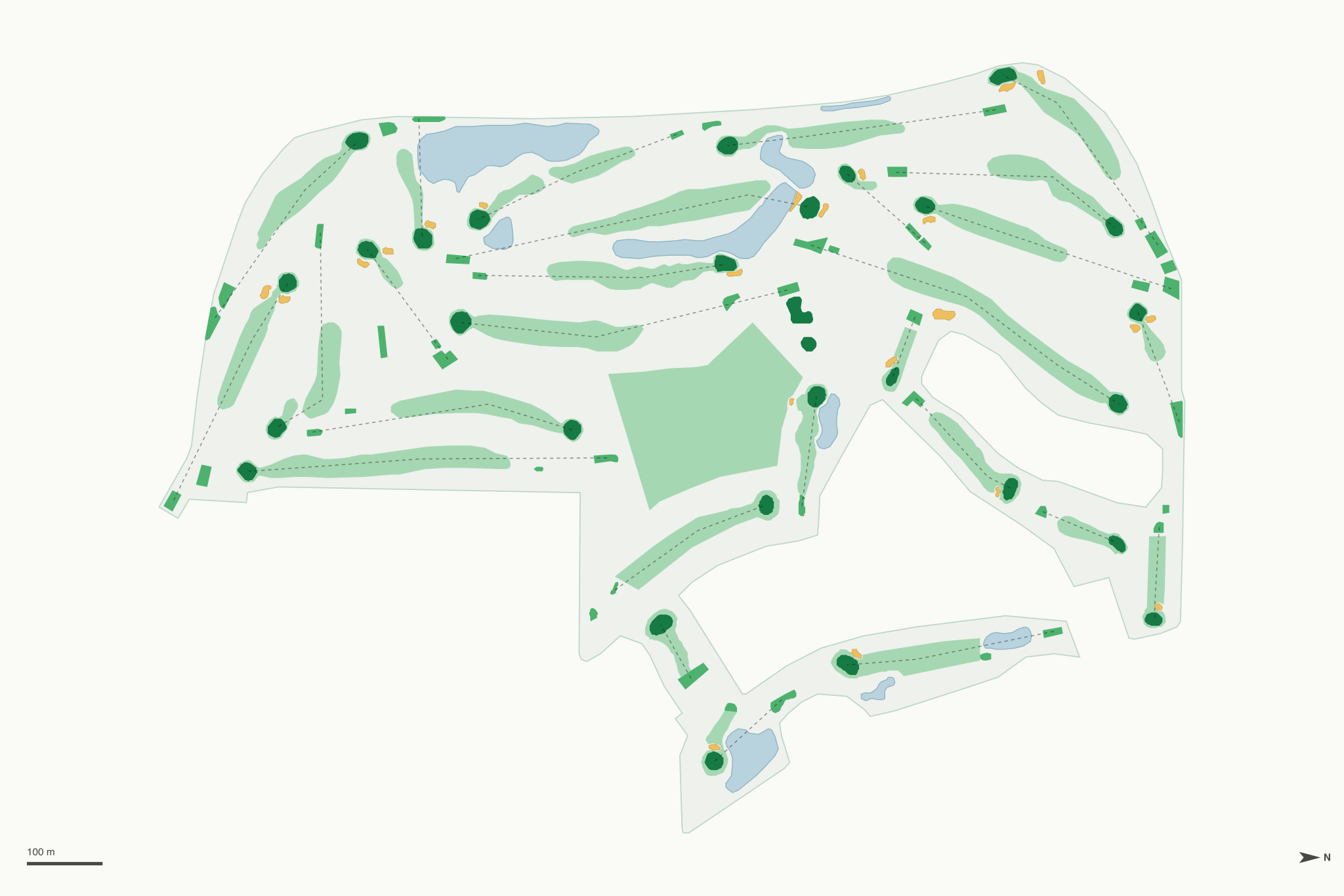 Map of High Cedars Golf Club