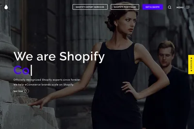 Screenshot of the Liquify homepage