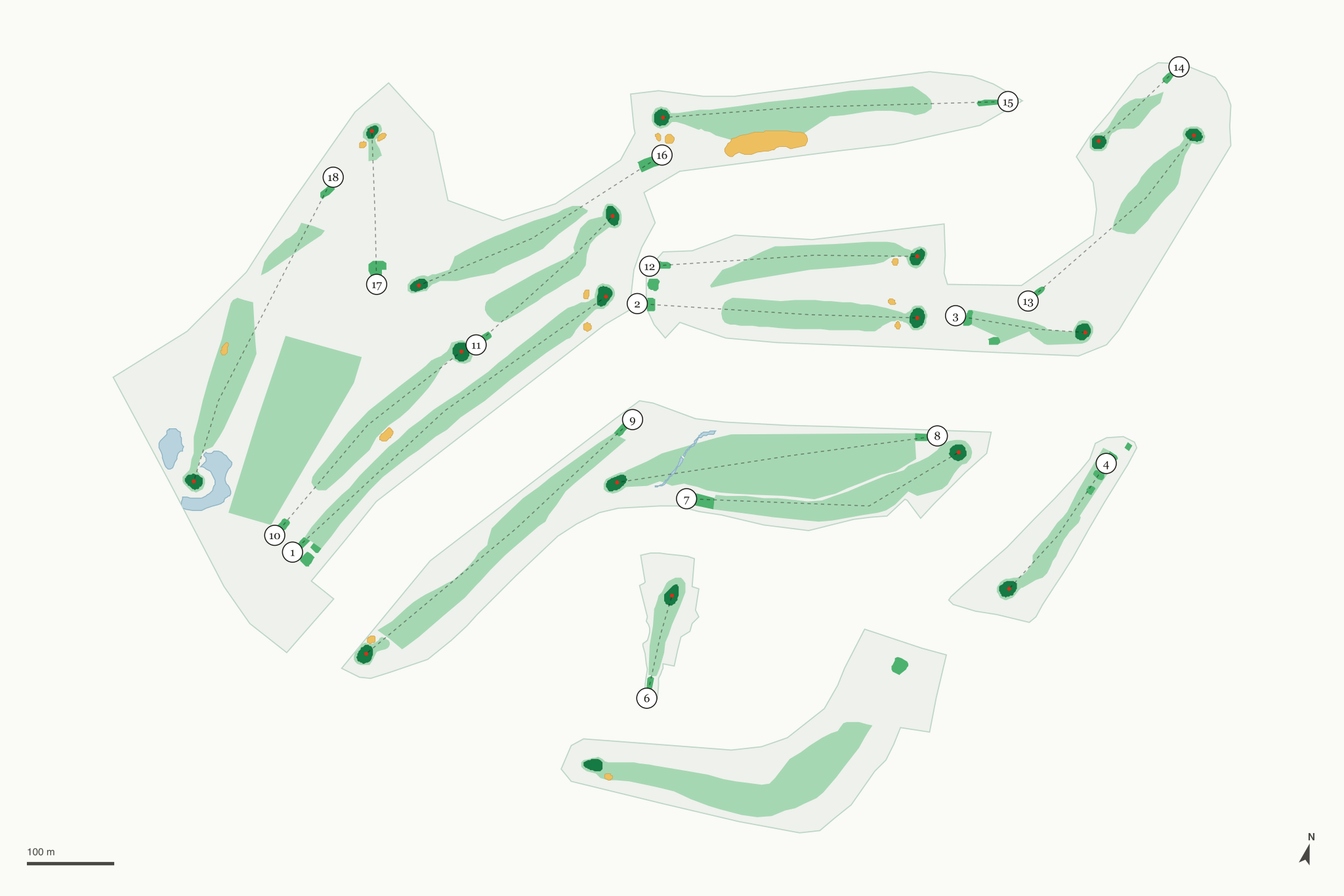 Map of Cresta Verde Golf Course