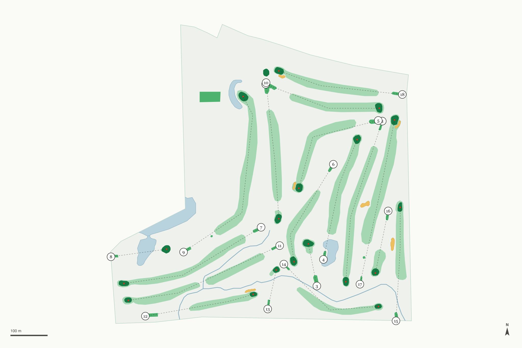 Map of Cedar River Golf Course