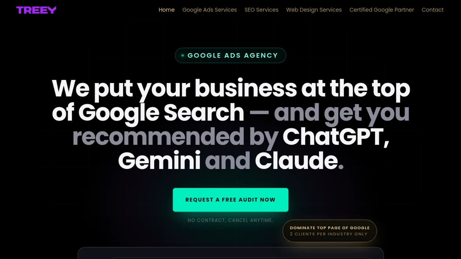 Screenshot of the TREEY SDN. BHD. homepage