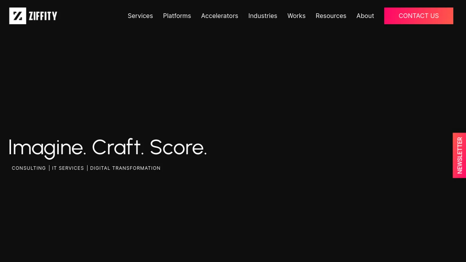 Screenshot of the Ziffity Solutions LLC homepage