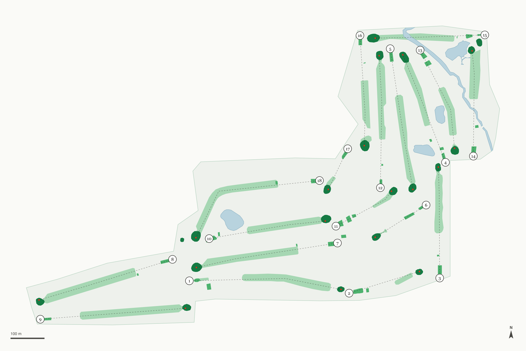 Map of Ironwood Golf Course