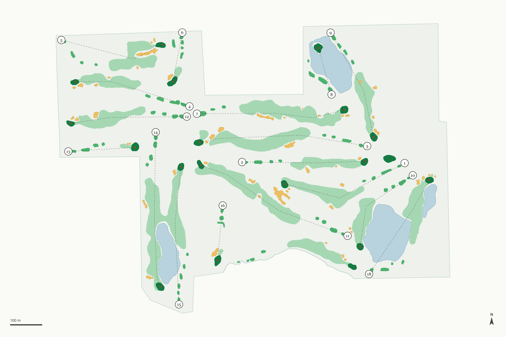 Map of Legacy By Arthur Hills Golf Club