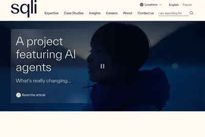 Screenshot of the SQLI homepage