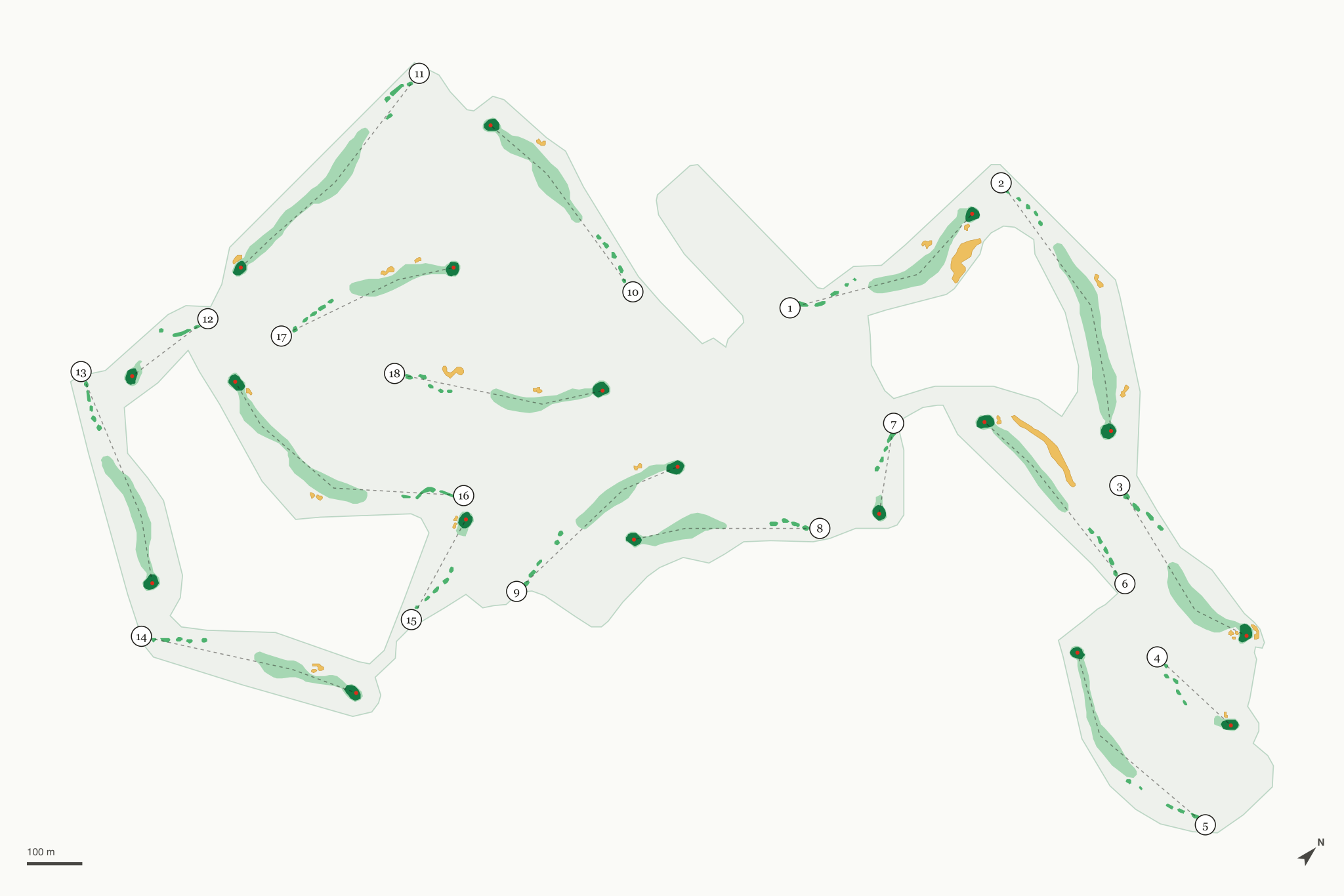 Map of Arlington Ridge Golf Club