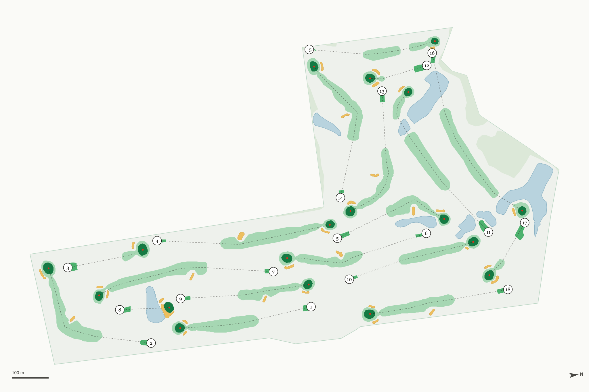 Map of Belk Park Golf Course