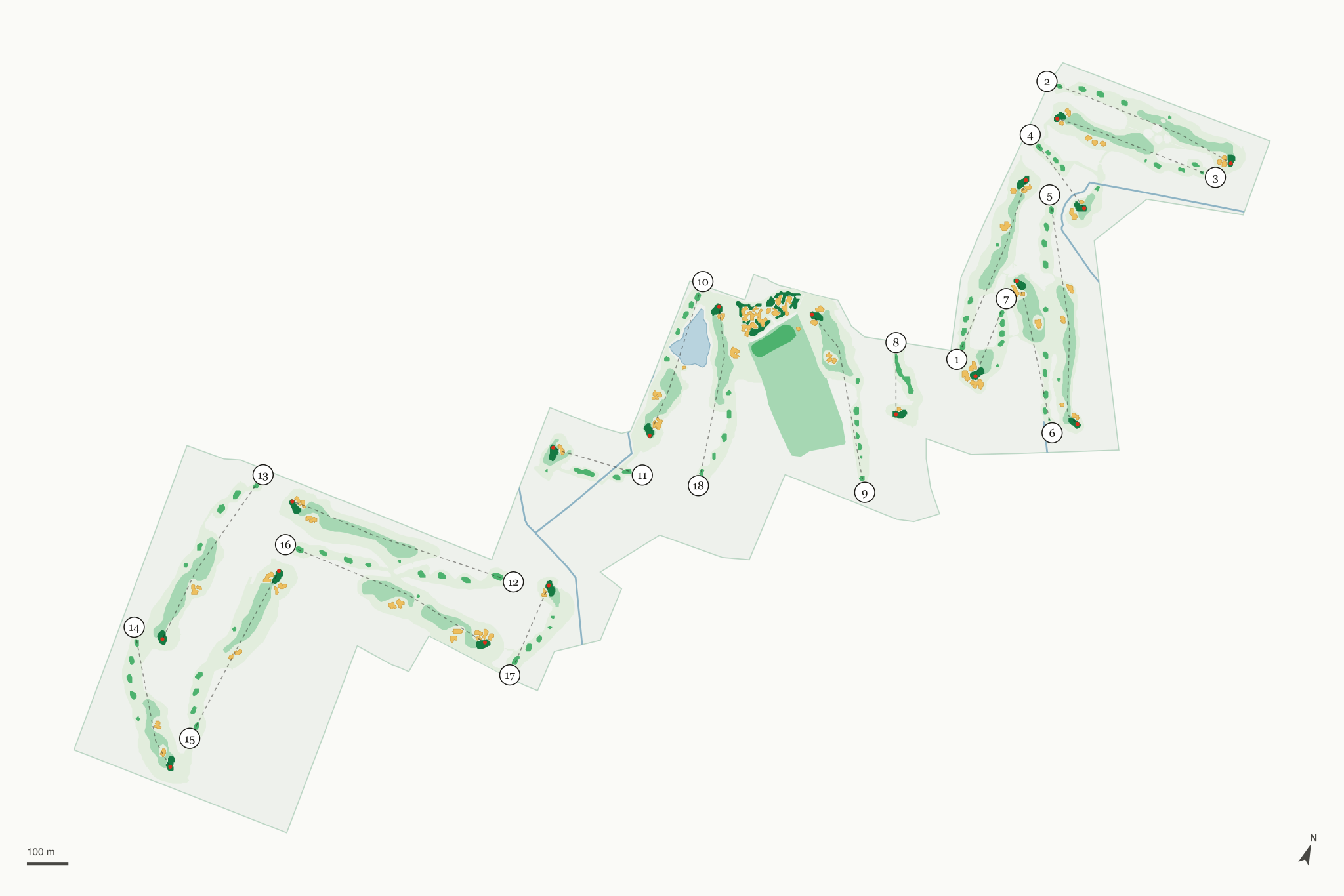 Map of Victory Links Golf Course