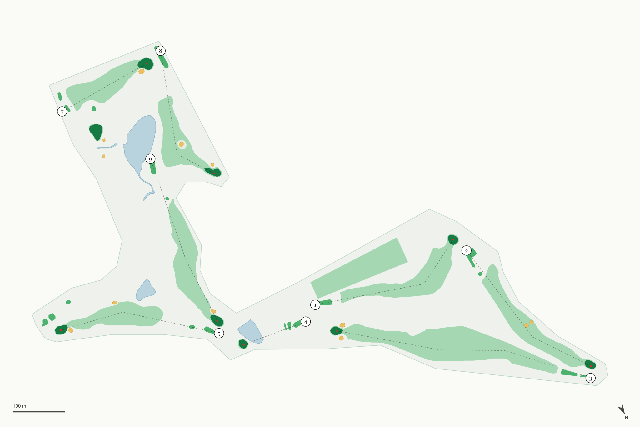 Map of Black Oak Golf Course