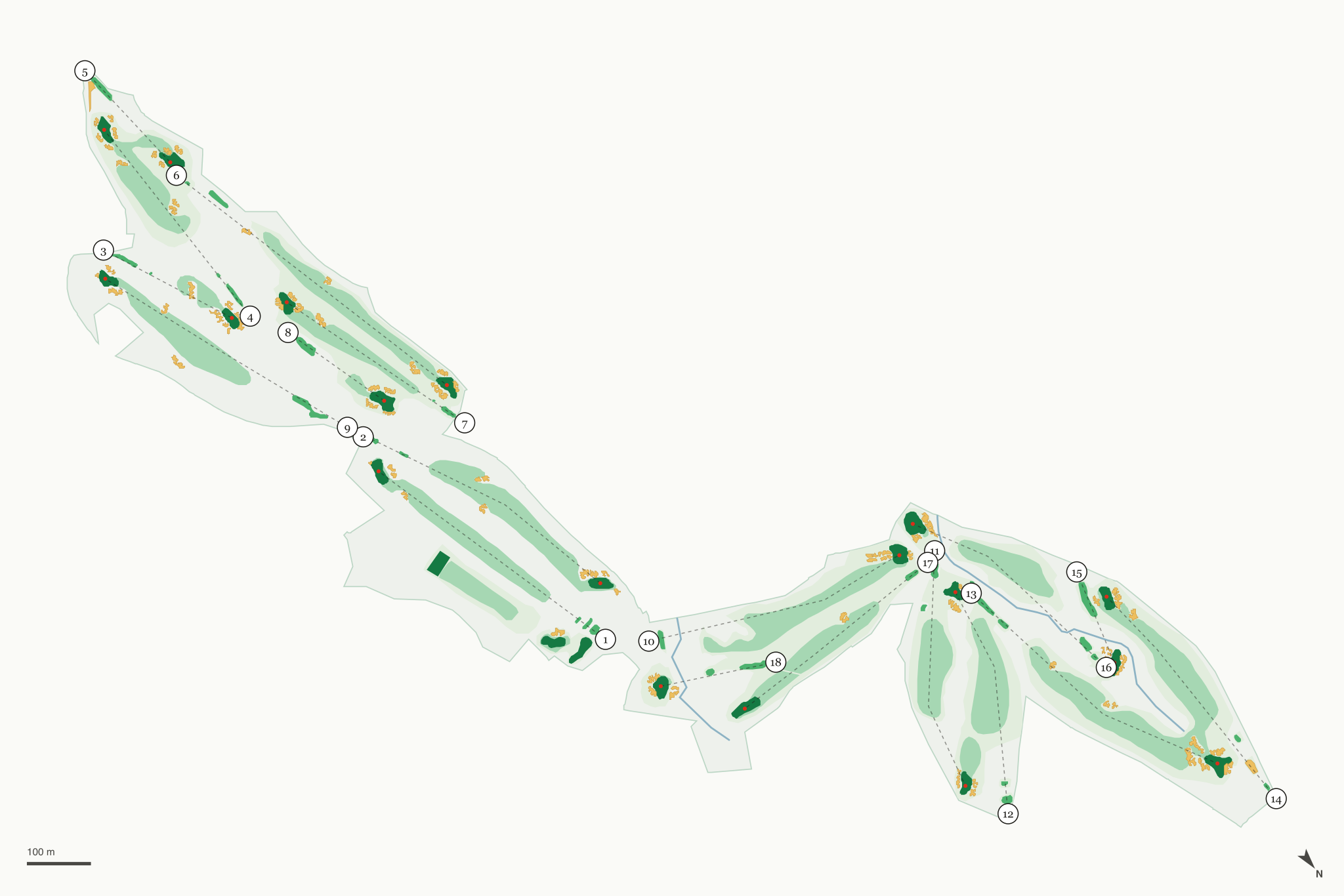 Map of Pasatiempo Golf Course