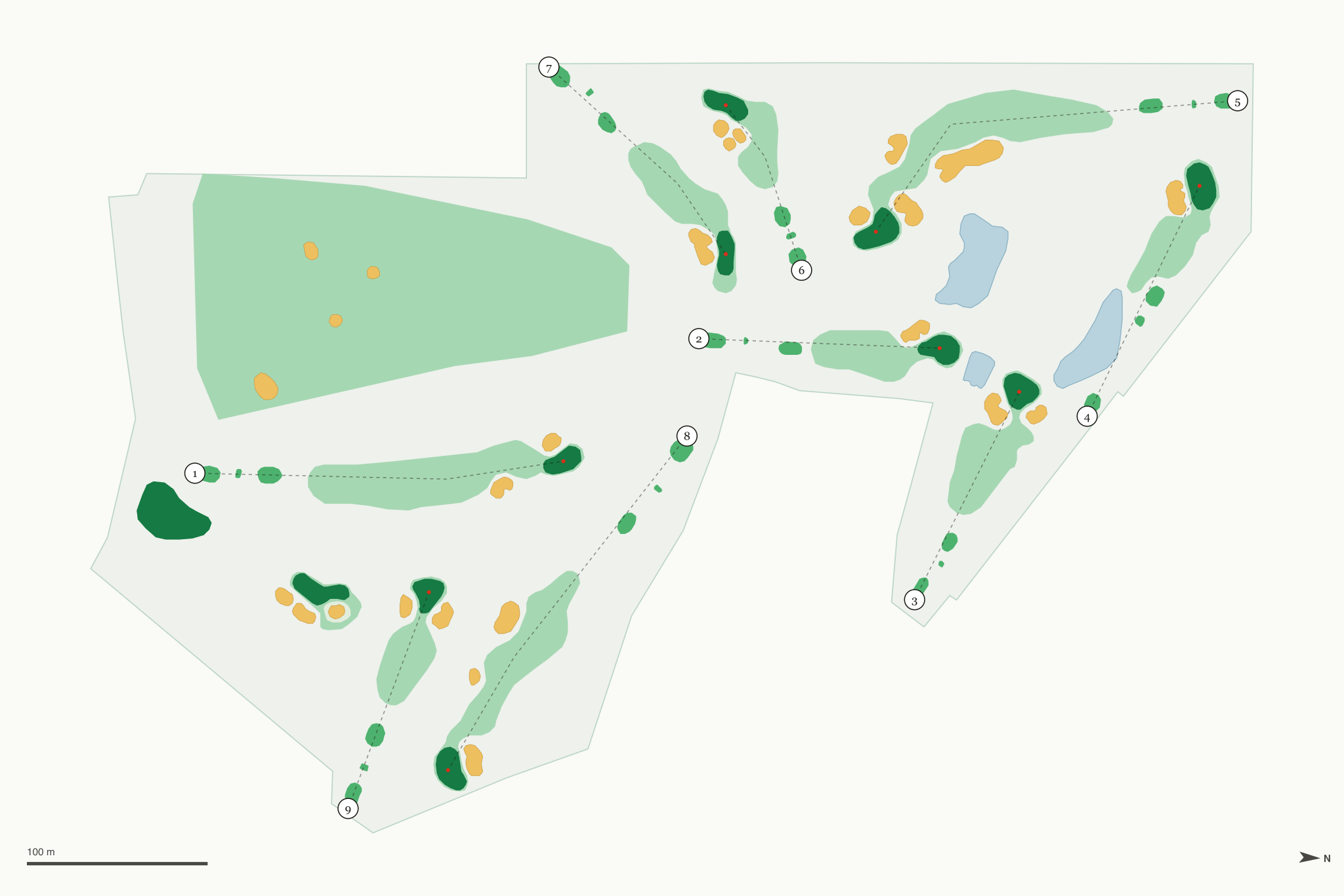 Map of Washington Learning Center Golf Course